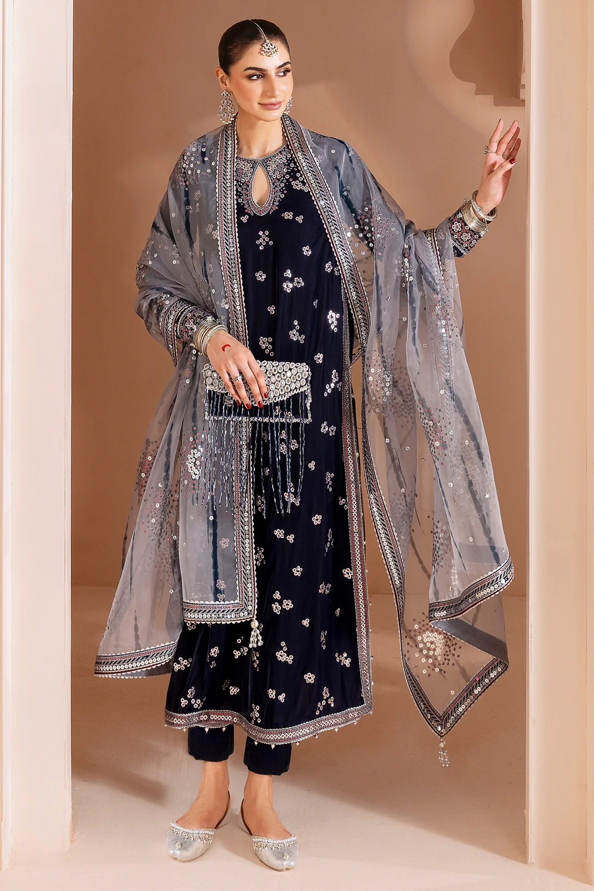 Embroidered Velvet Formal CVF D-03 - Image 10