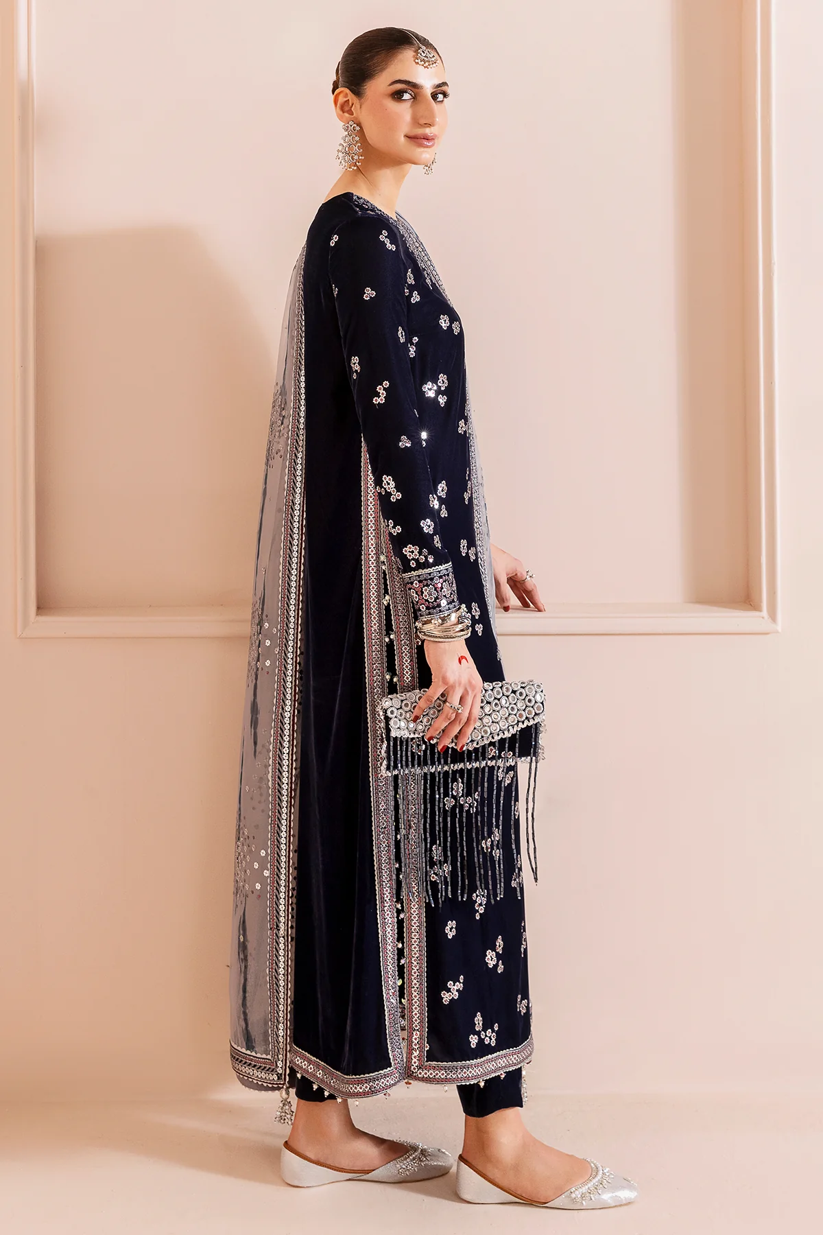 Embroidered Velvet Formal CVF D-03 - Image 3