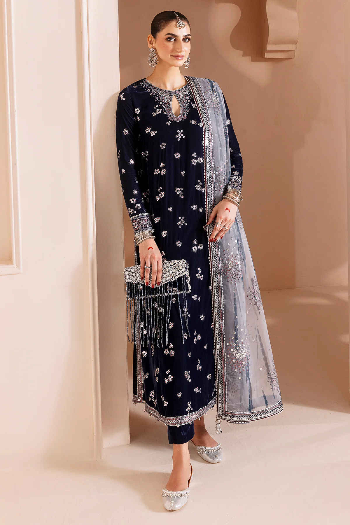 Embroidered Velvet Formal CVF D-03 - Image 5