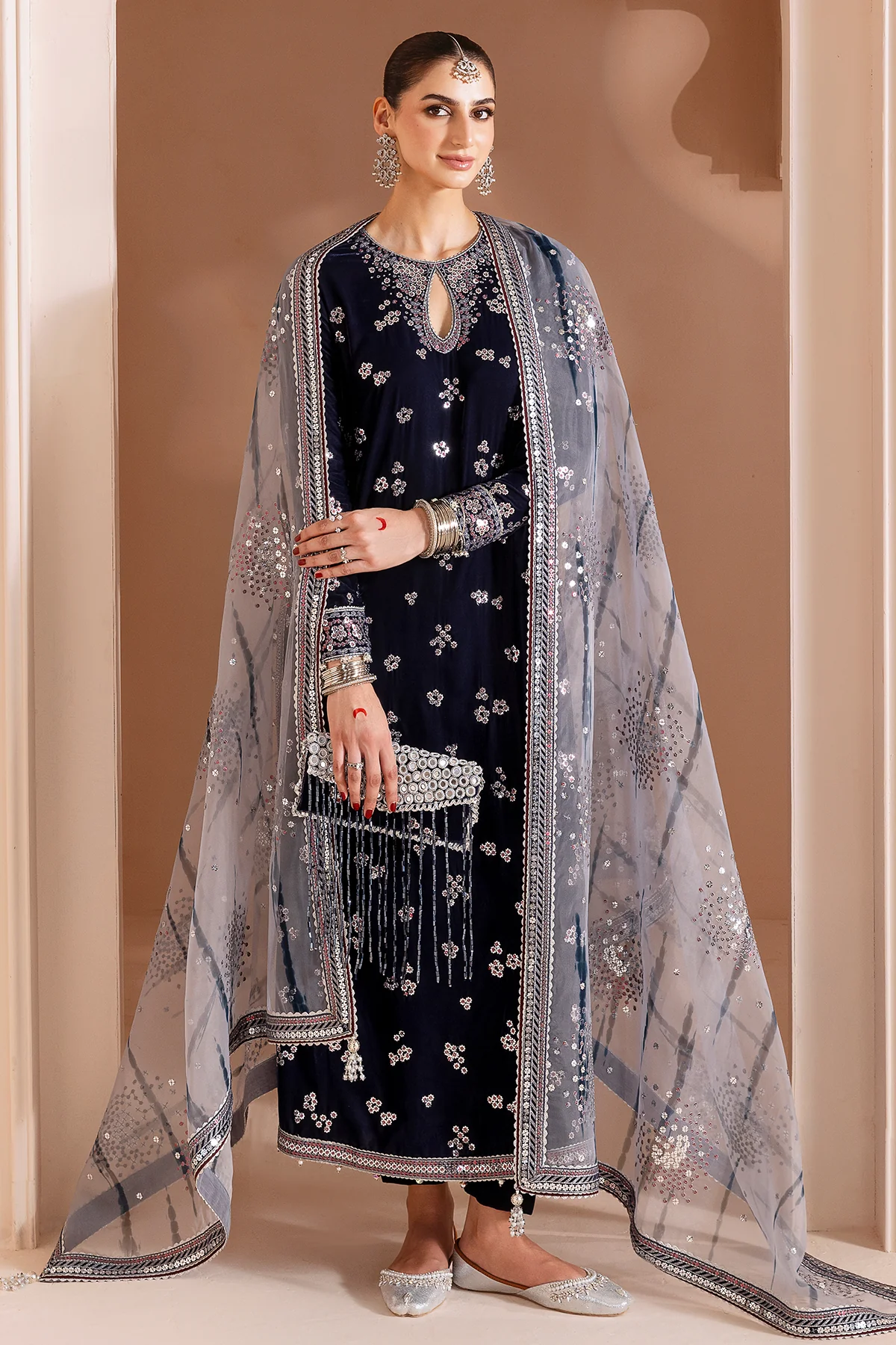 Embroidered Velvet Formal CVF D-03 - Image 9
