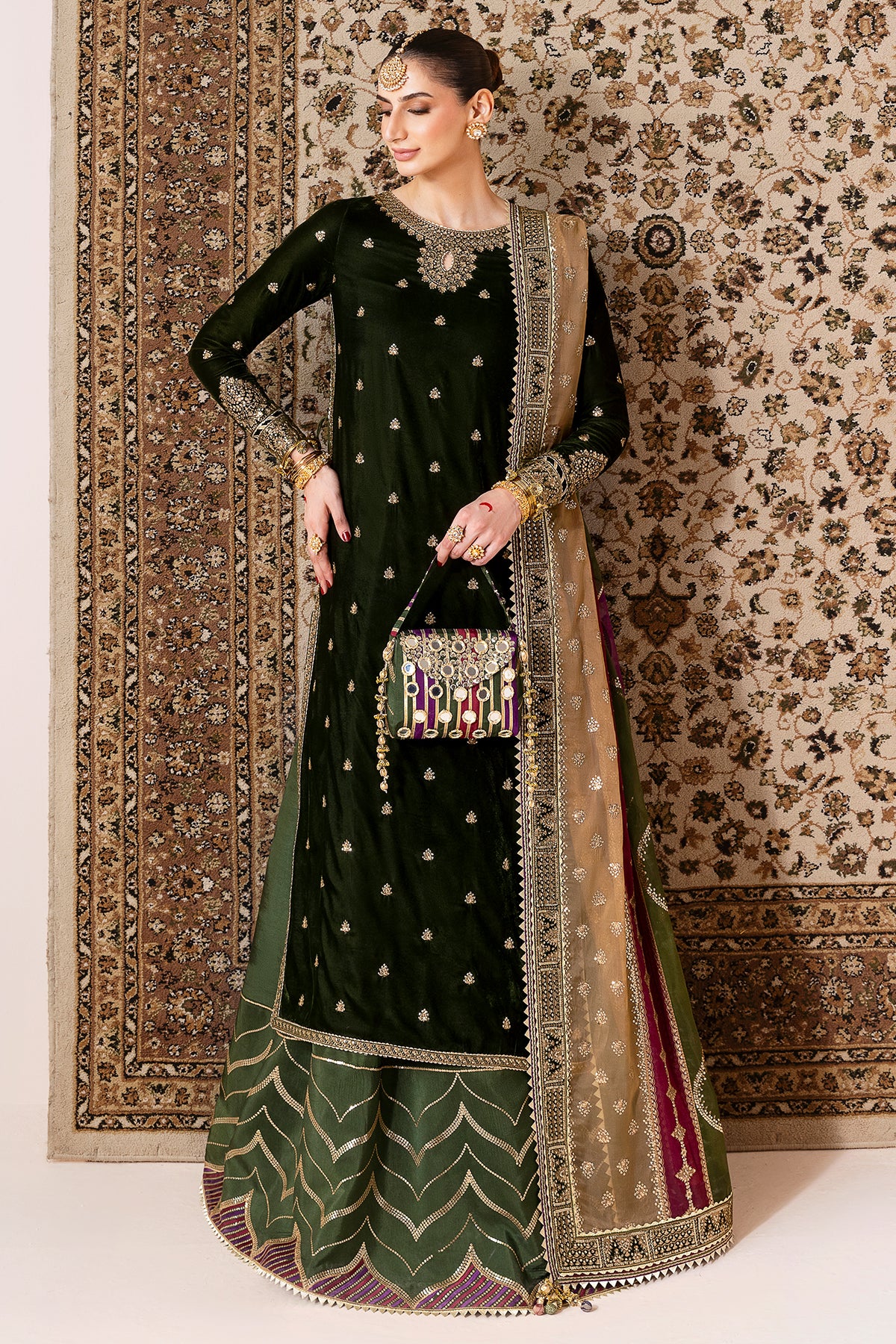 Embroidered Velvet Formal CVF D-09 - Image 7