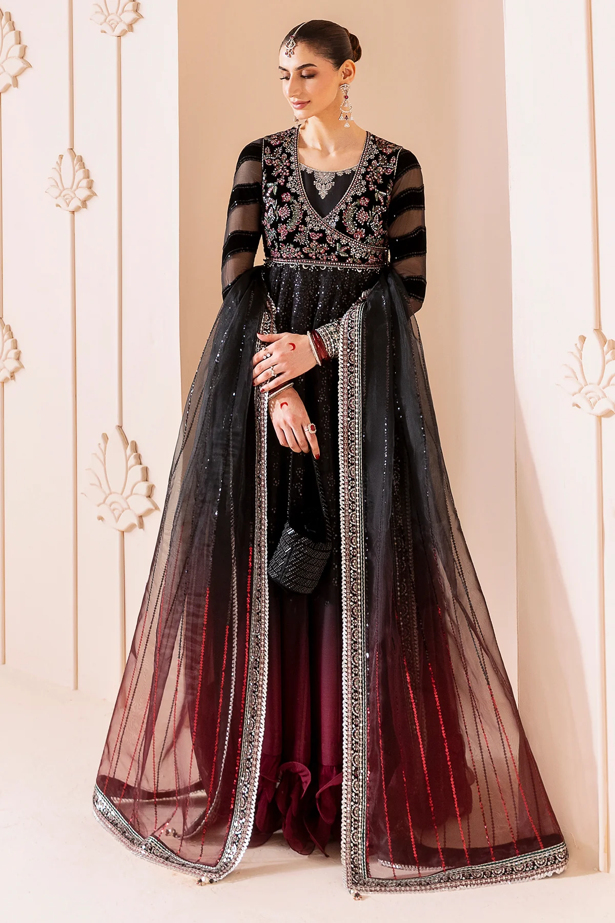 Embroidered Velvet Formal CVF D-10 - Image 9