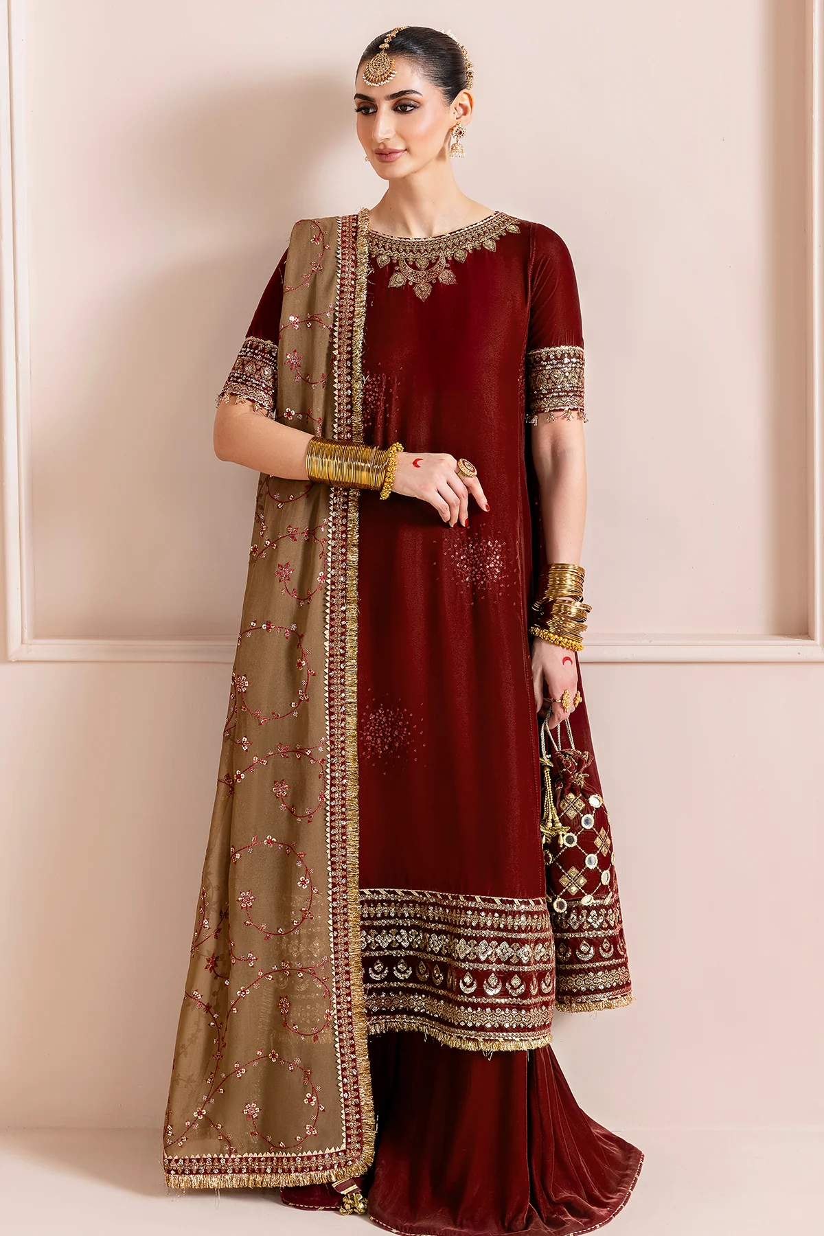 Embroidered Velvet Formal CVF D-13 - Image 5
